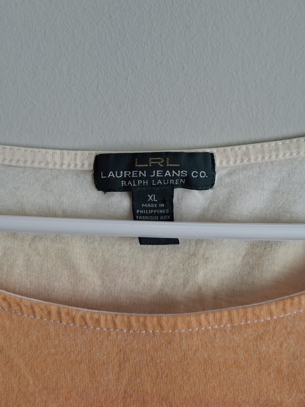 Ralph Lauren Sunset Seagull Scoop-Neck Tee - Orange/Gray Size XL Comfy Top - Picture 2 of 8